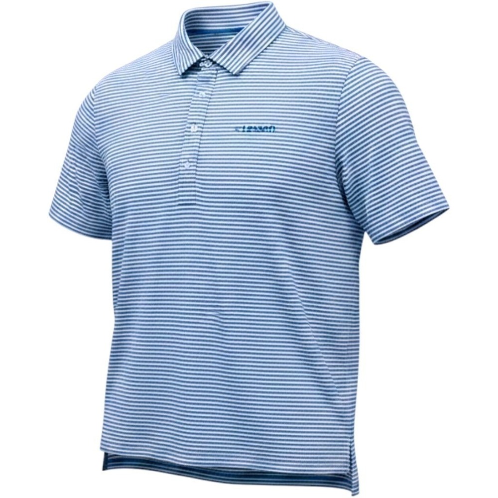 RLX Ralph Lauren Mens Polo Shirt Mens XL Blue White Striped Performance Golf
